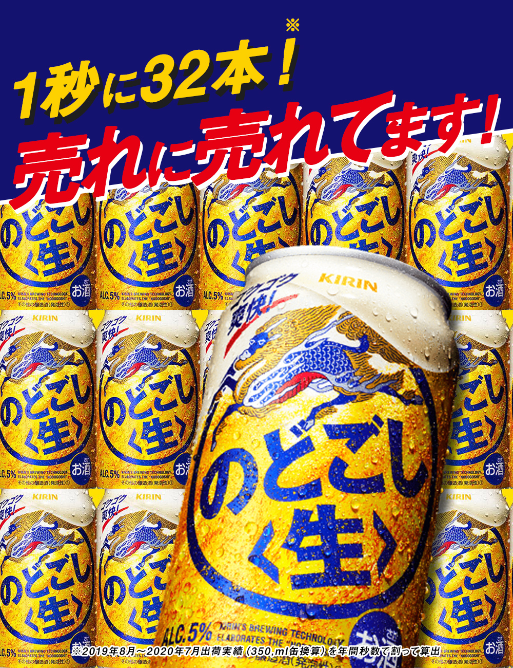 のどごし〈生〉出荷実績ビジュアル